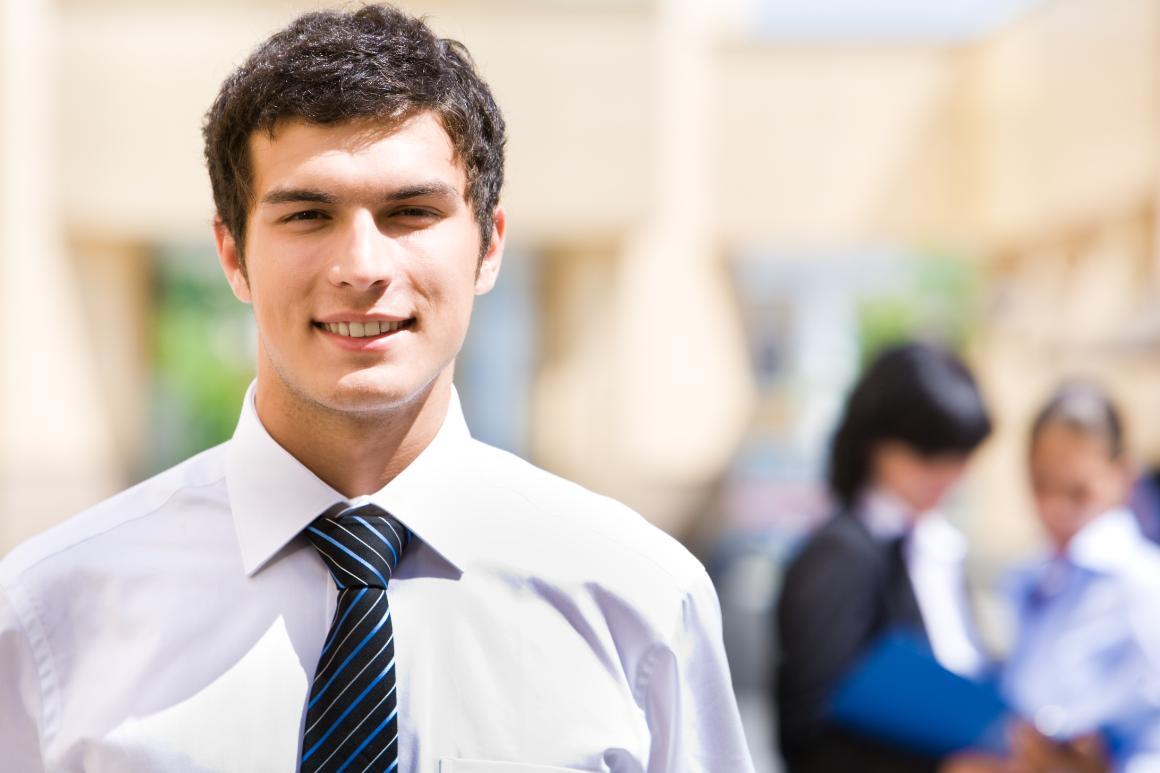 Young man wearing a tie 