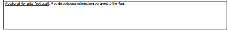 A text area field titled