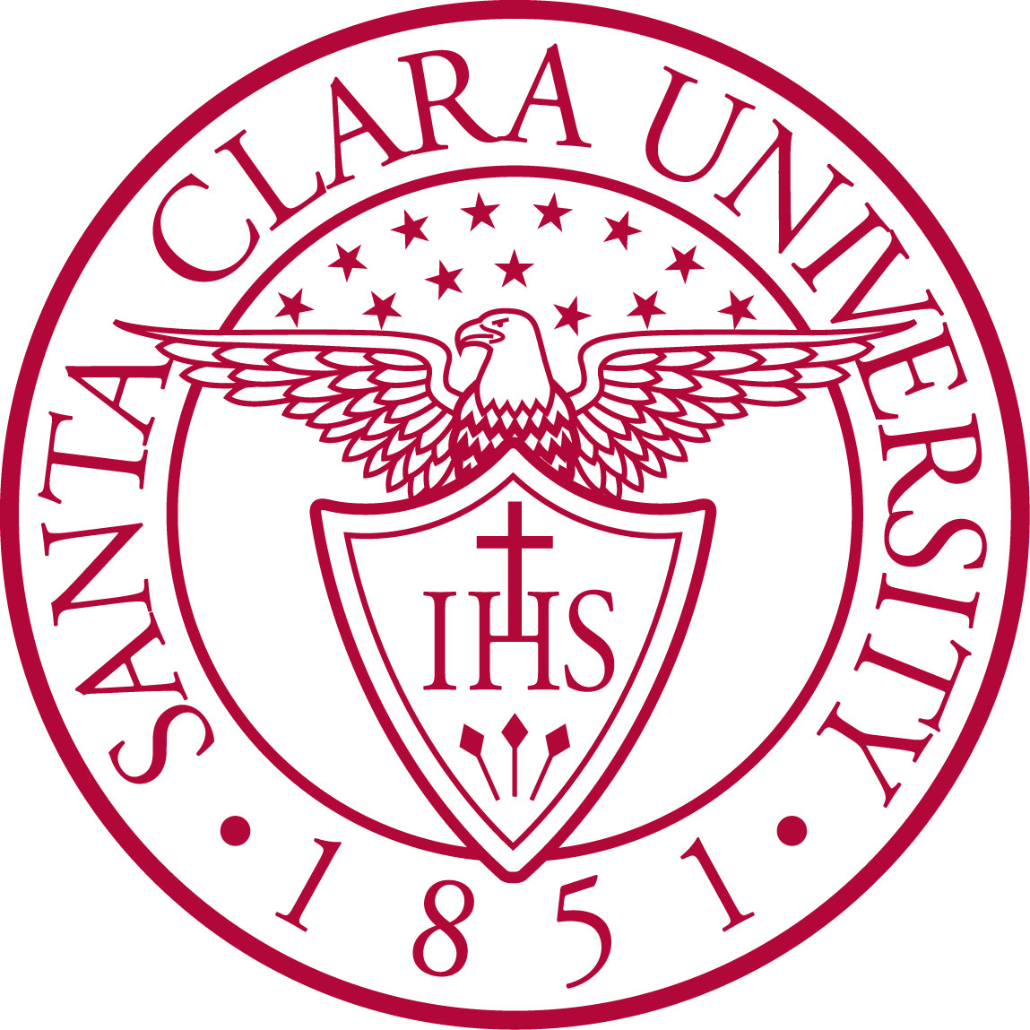 Santa Clara University Logo, established 1851.
