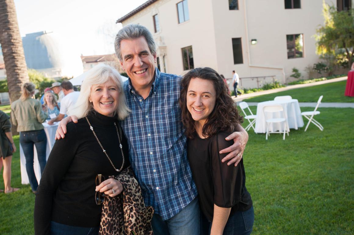 An SCU student and her parents. 