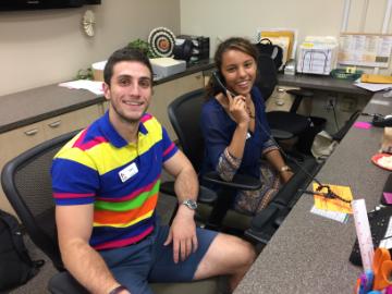 Olivia_Chris at Desk