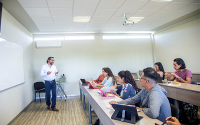 College professor in the classroom 