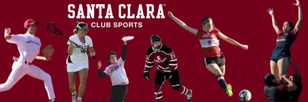individual athletes over a red background with the Club Sports logo