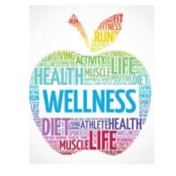 Apple filled with words of wellness
