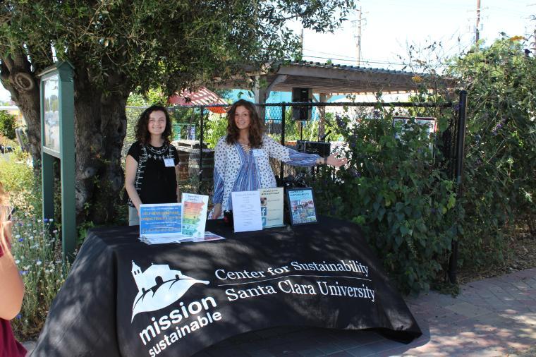 Andie and Erin at check-in table