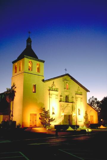 Mission Church at Night
