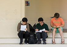 Students outside O'Connor Hall