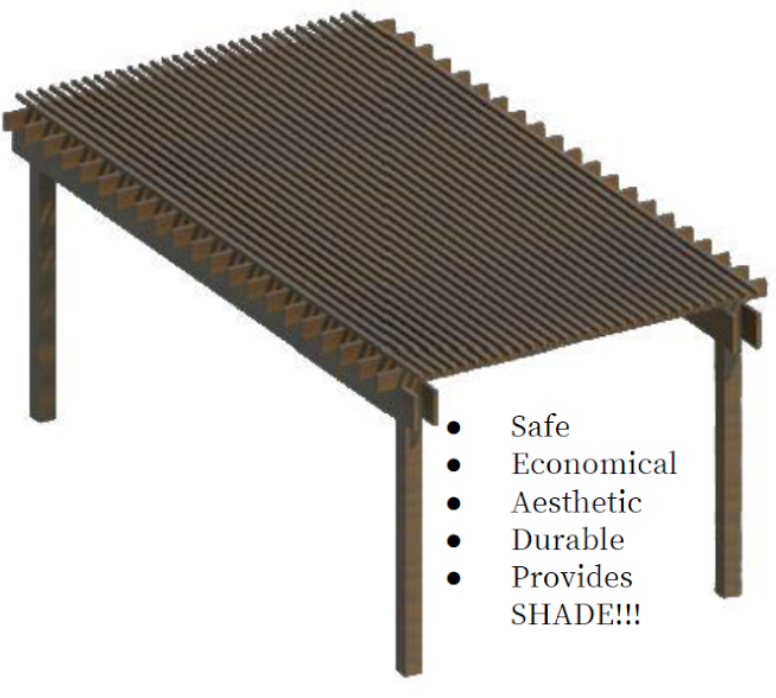 The Kid's on Campus designed a shade structure