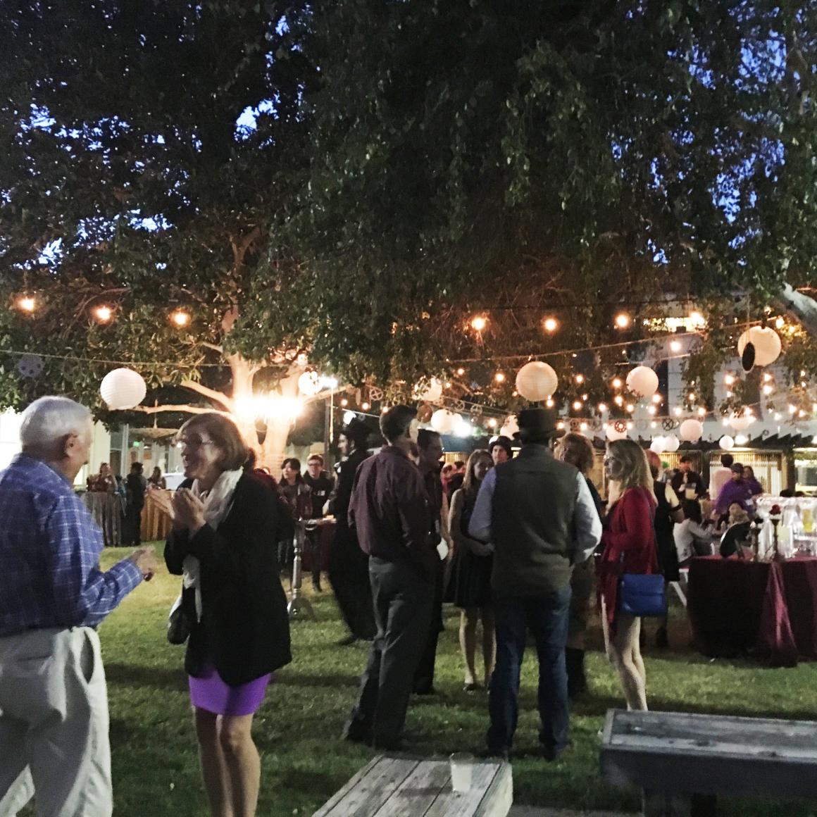 Alumni, faculty, and friends of the School of Engineering enjoy the 2017 Steampunk Bash