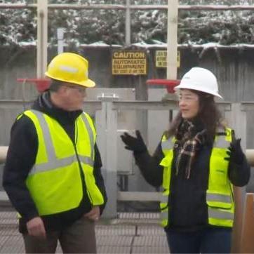 Kristen Jackson '08 being interviewed on television