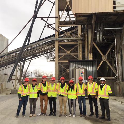 Civil, environmental, and sustainable engineering students at U.S. Concrete National Research Laboratory