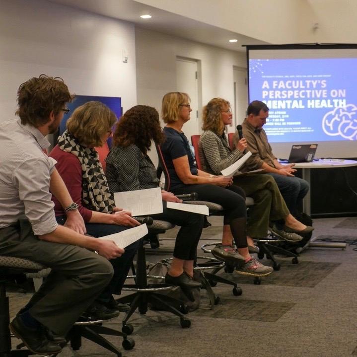 Engineering faculty panelists share their experiences at a student mental health panel image link to story