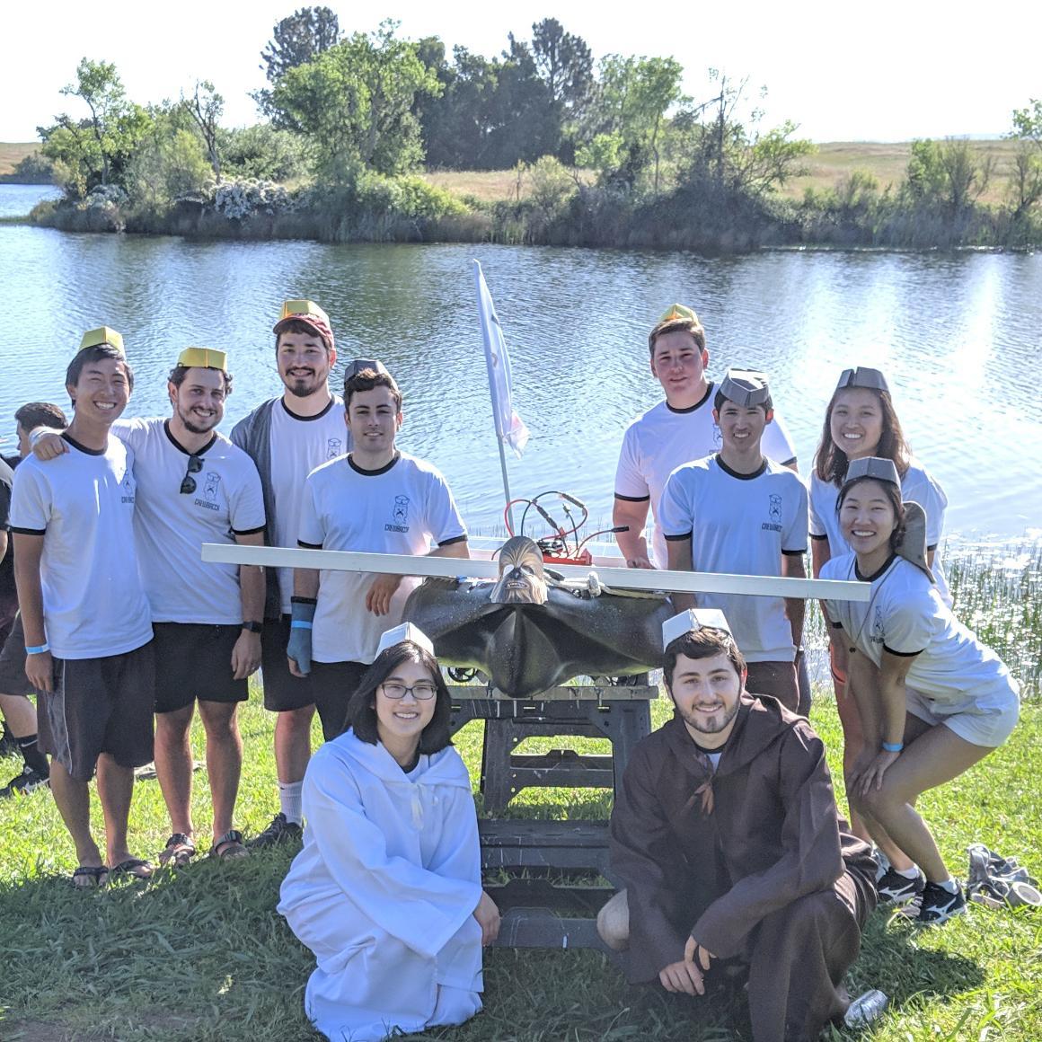 The Star Wars-themed 2019 Solar Regatta team poses with their kayak