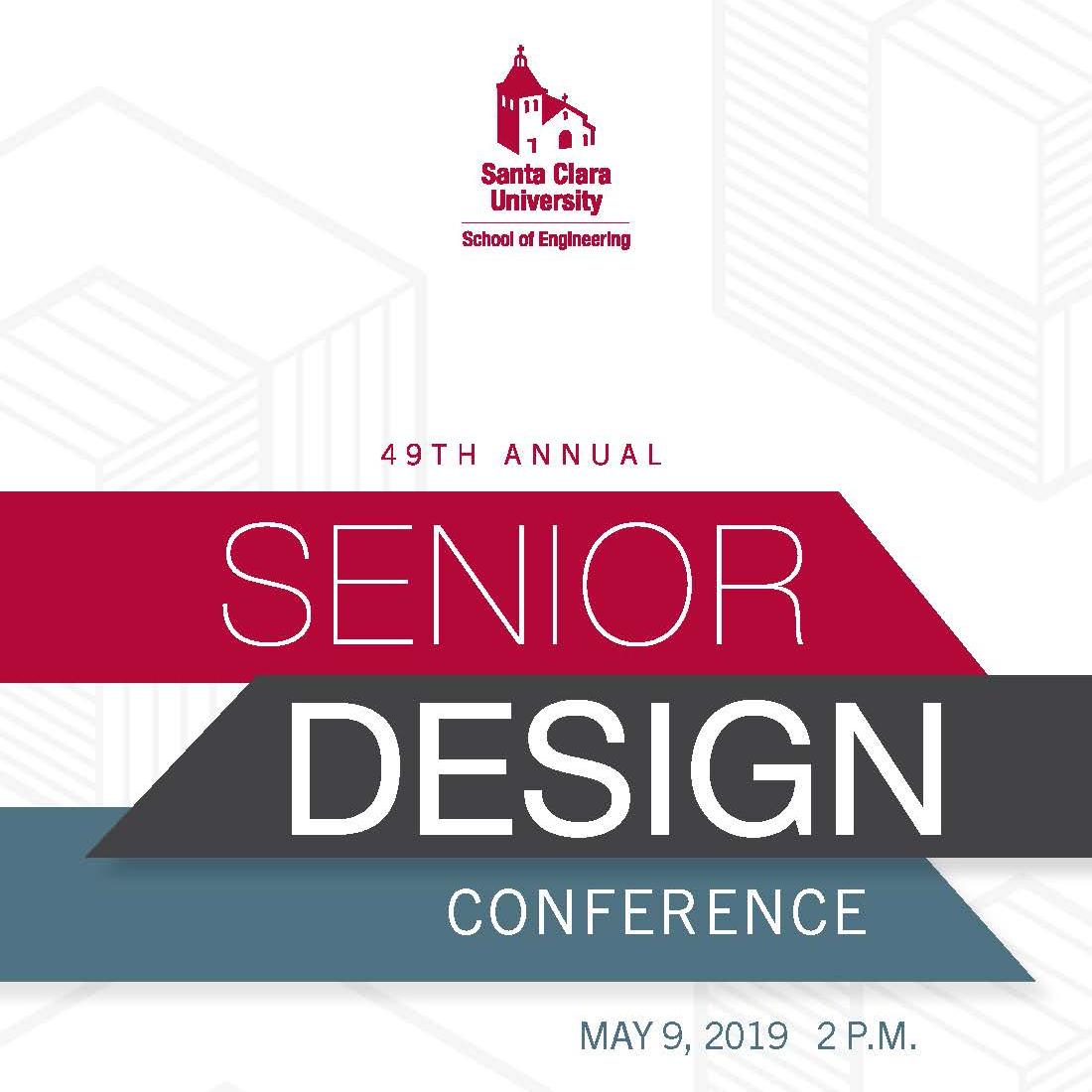 Program cover of the 2019 SCU Senior Design Conference