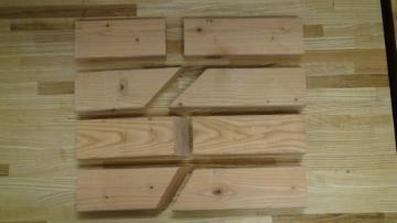 photo of sample cuts with Miter Saw