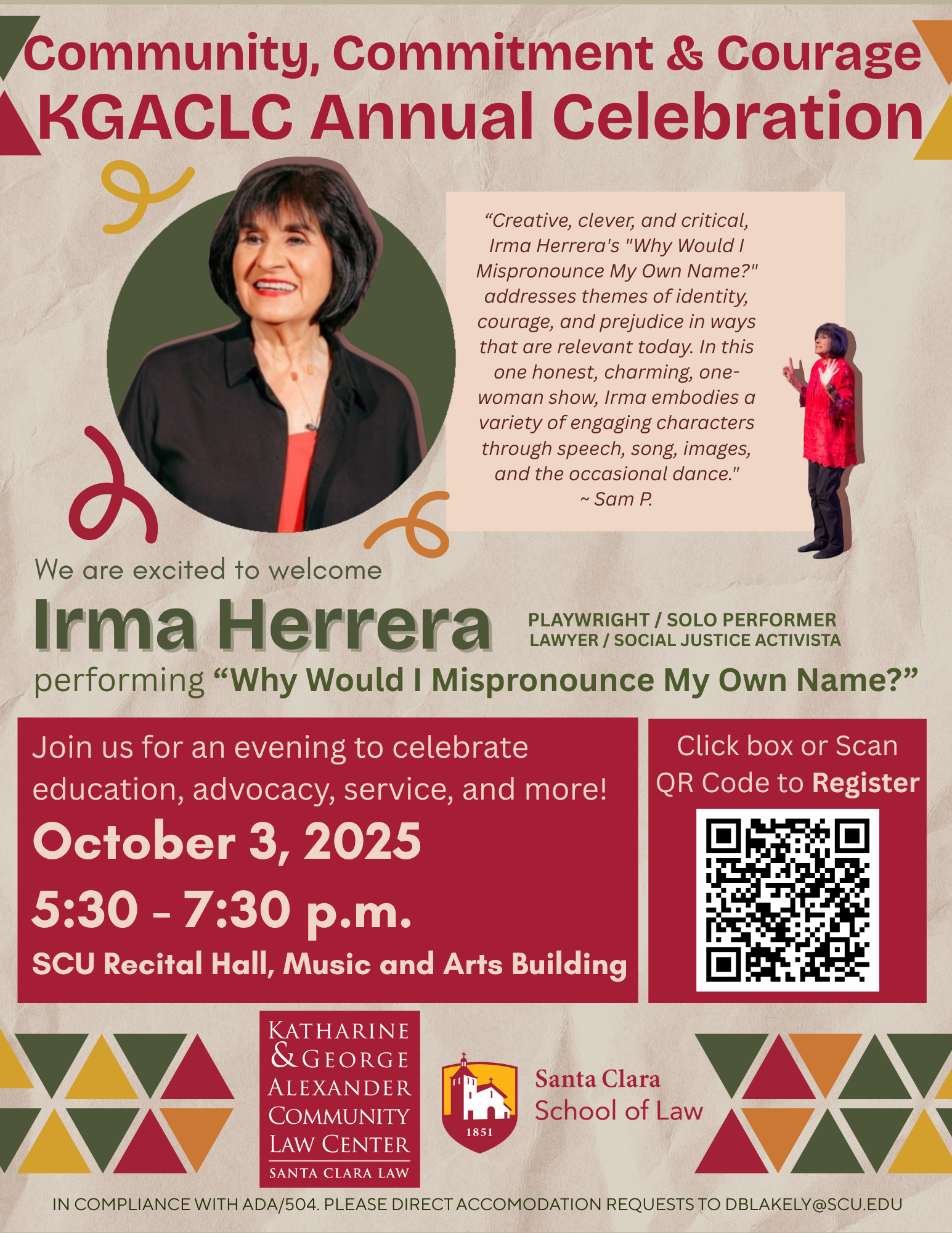flyer with an invitation to the KGACLC 2025 celebration